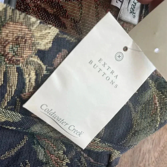 Coldwater Creek Women's XL Floral Tapestry Jacket Multicolor Vintage - Picture 10 of 11